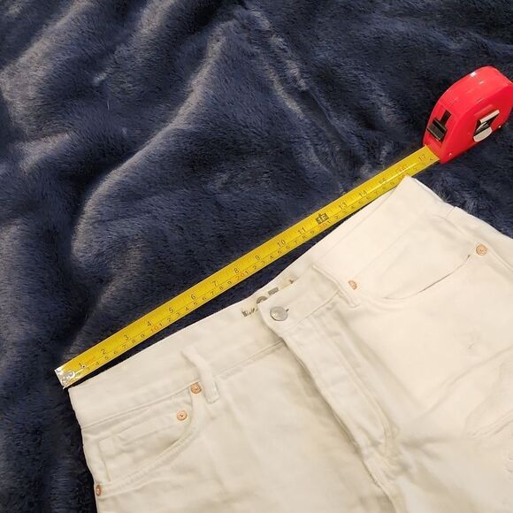 White button fly Free People jean shorts size 27! - Picture 10 of 13